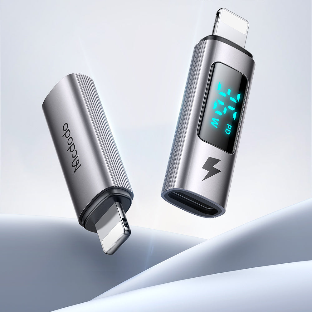 USB-C - Lightning McDodo OT-6100 Wales Display -datasiirtymis- ja latausadapteri, Musta
