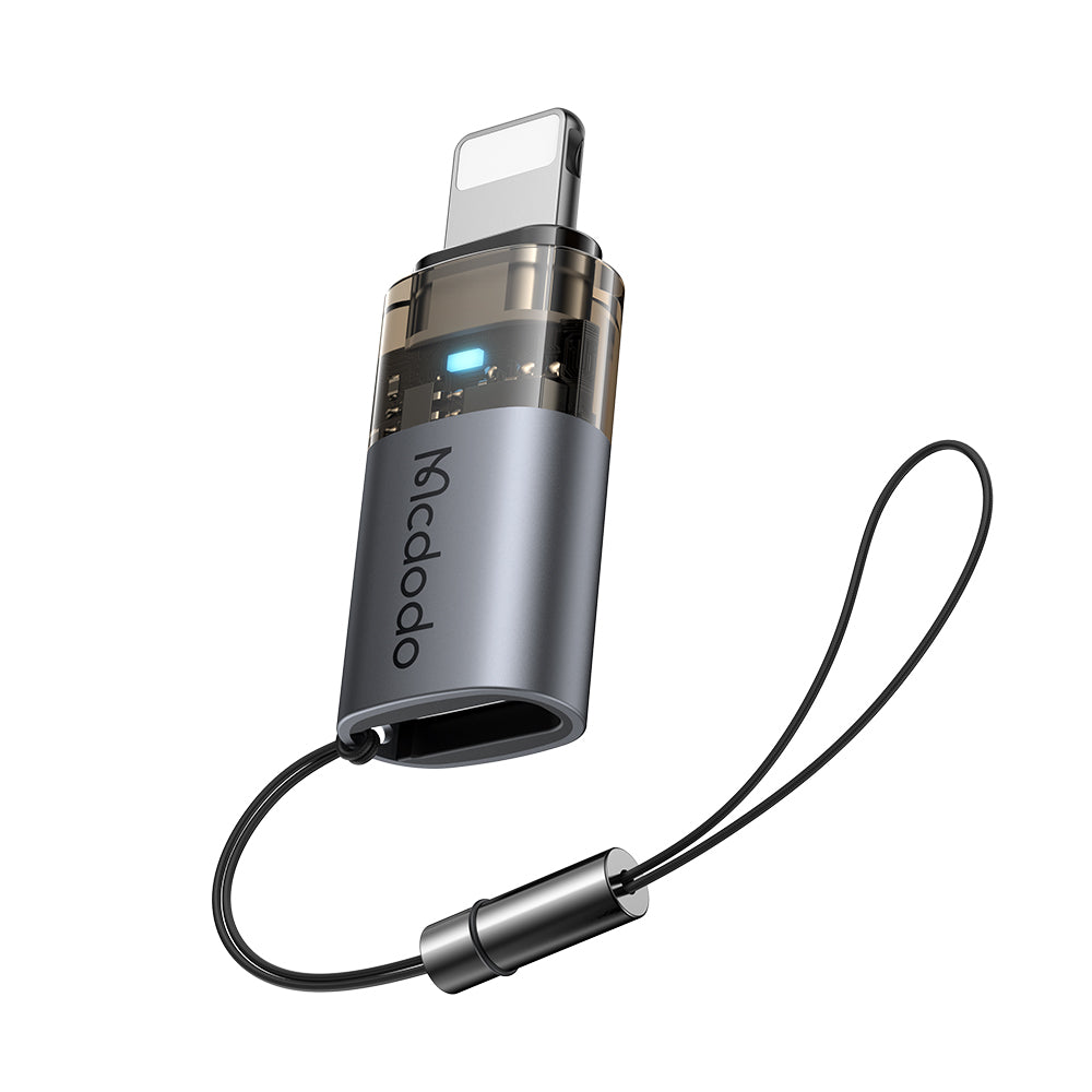 USB-C - Lightning McDodo OT-7630 -datan ja latauksen sovitin, Musta