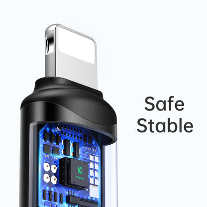 USB-C - Lightning McDodo OT-7680 -data- ja latausadapteri, Musta