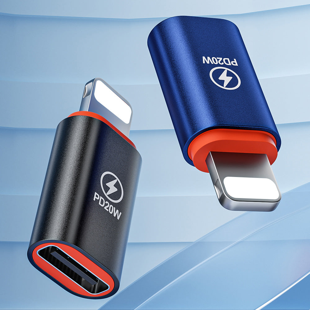 USB-C - Lightning Techsuit A3 HyperPort -tiedonsiirto- ja latausadapteri, Musta Oranssi