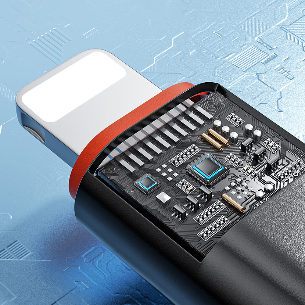 USB-C - Lightning Techsuit A3 HyperPort -tiedonsiirto- ja latausadapteri, Musta Oranssi