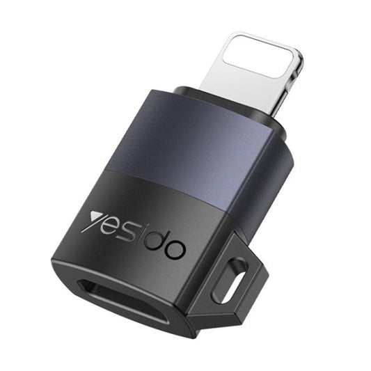 USB-C - Lightning Yesido GS27 -tiedonsiirto- ja latausadapteri, Harmaa