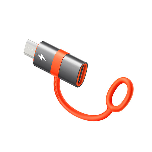 USB-C - microUSB McDodo OT-3820 -datan ja latauksen sovitin, Harmaa