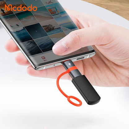 USB-C - microUSB McDodo OT-3820 -datan ja latauksen sovitin, Harmaa