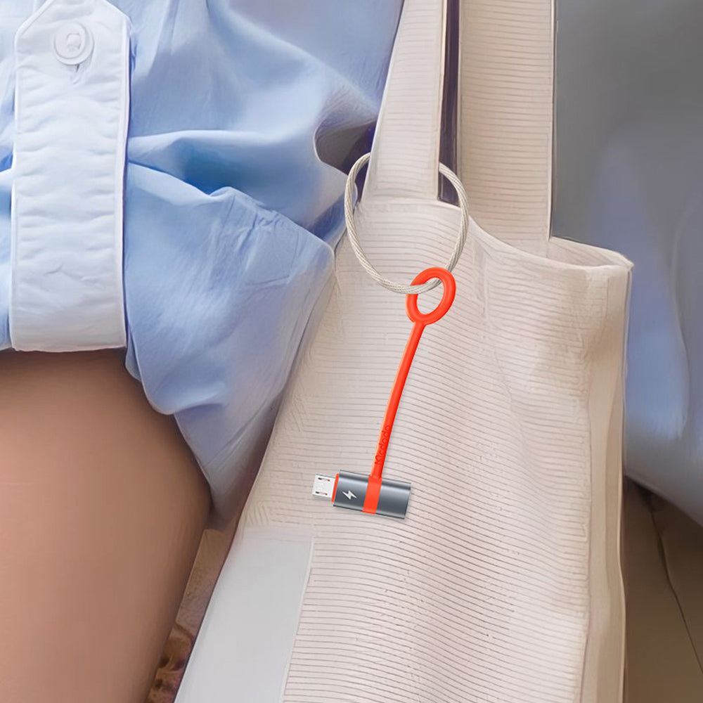 USB-C - microUSB McDodo OT-3820 -datan ja latauksen sovitin, Harmaa