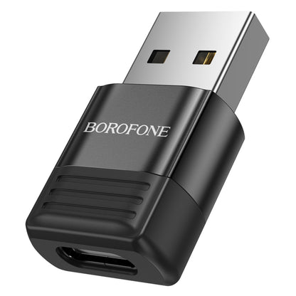 USB-C - USB-A -tiedonsiirto- ja latausadapteri Borofone BV18, Musta