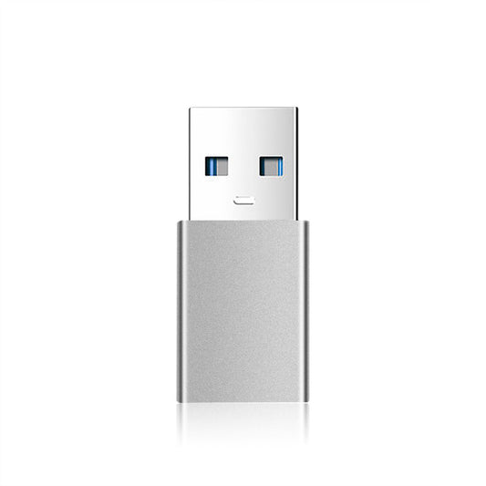 USB-C - USB-A Fixed, harmaa data- ja latausadapteri
