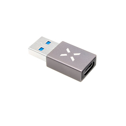 USB-C - USB-A Fixed, harmaa data- ja latausadapteri