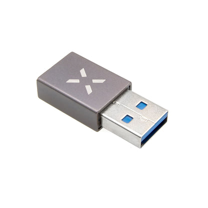 USB-C - USB-A Fixed, harmaa data- ja latausadapteri