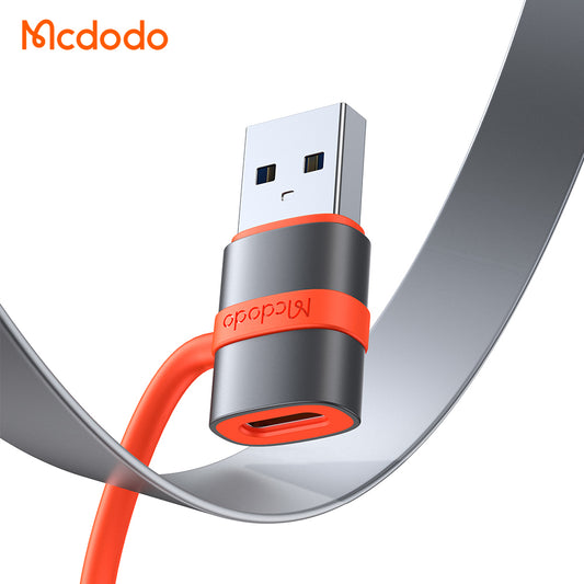 USB-C - USB-A -datan ja latauksen sovitin McDodo OT-3800, Harmaa