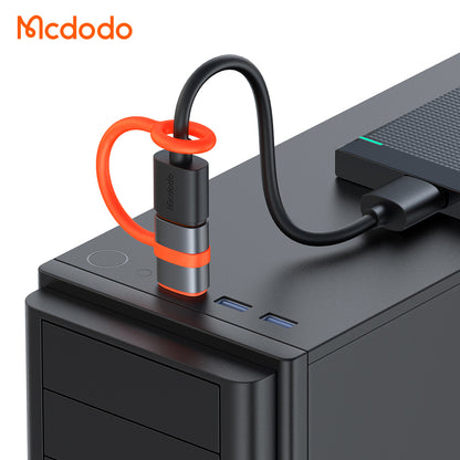 USB-C - USB-A -datan ja latauksen sovitin McDodo OT-3800, Harmaa