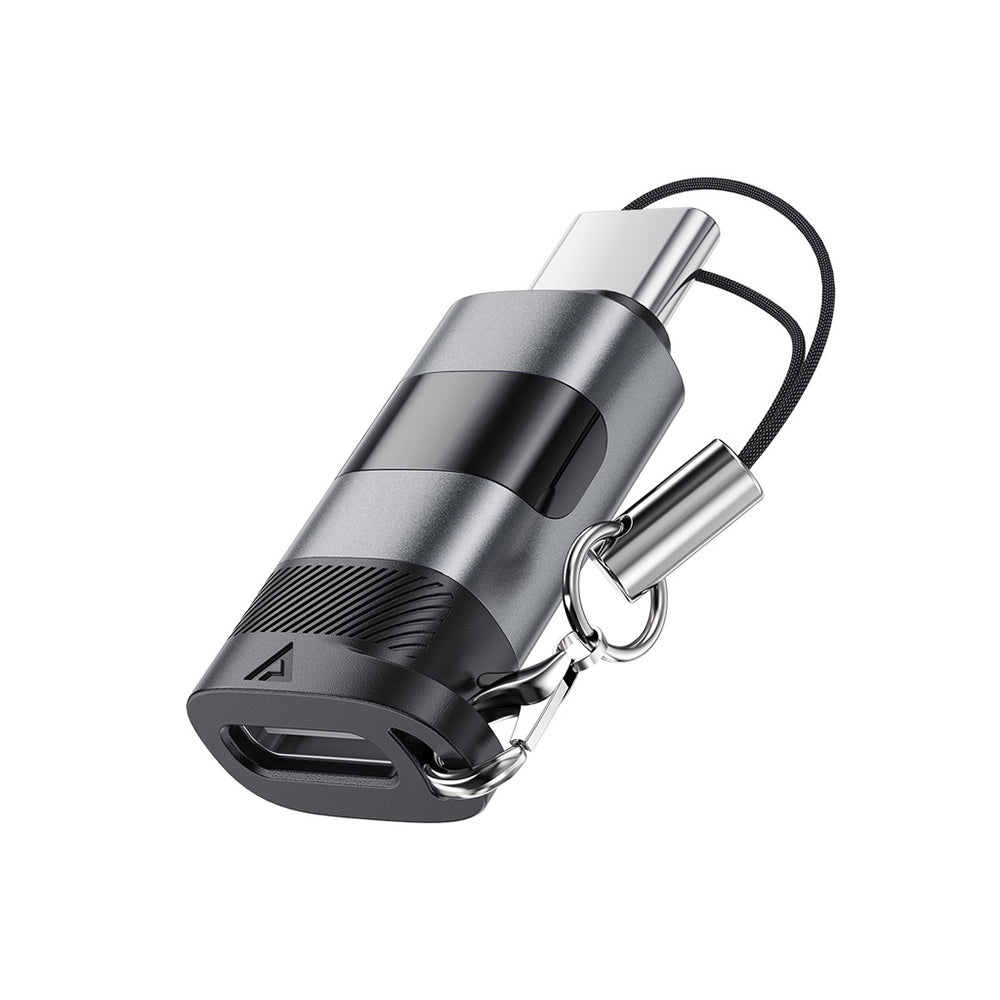 USB-C - USB-C Acefast J9 Display -tiedonsiirto- ja latausadapteri, Harmaa