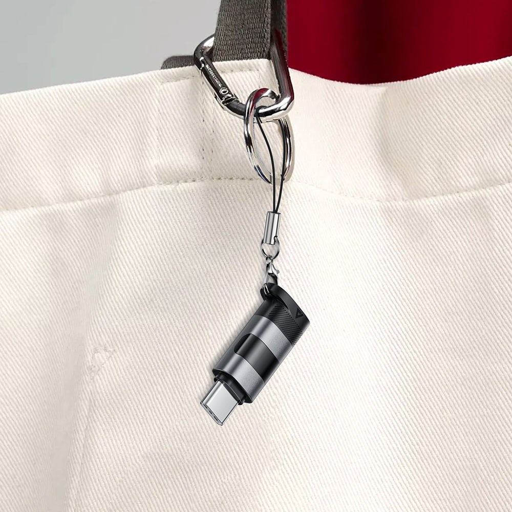 USB-C - USB-C Acefast J9 Display -tiedonsiirto- ja latausadapteri, Harmaa