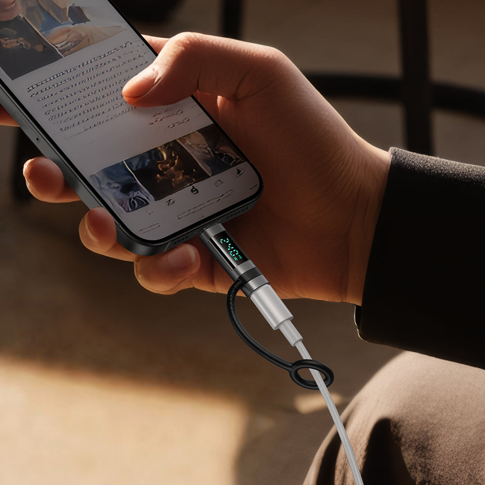 USB-C - USB-C McDodo OT-2620 Pigeon Display -sovitin, Musta