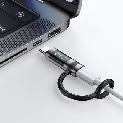 USB-C - USB-C McDodo OT-2620 Pigeon Display -sovitin, Musta