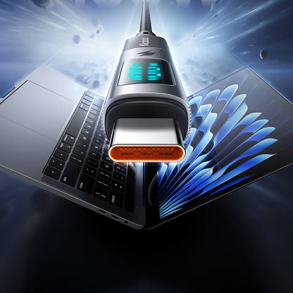 USB-C - USB-C McDodo OT-6090 Wales Display -data- ja latausadapteri, Musta