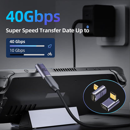 USB-C - USB-C Techsuit A12 TitanCoreX -tiedonsiirto- ja latausadapteri, Harmaa