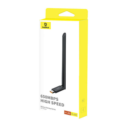Baseus FastJoy Wireless Adapter, Dual Band, 650Mbps, Black B01317600111-02 