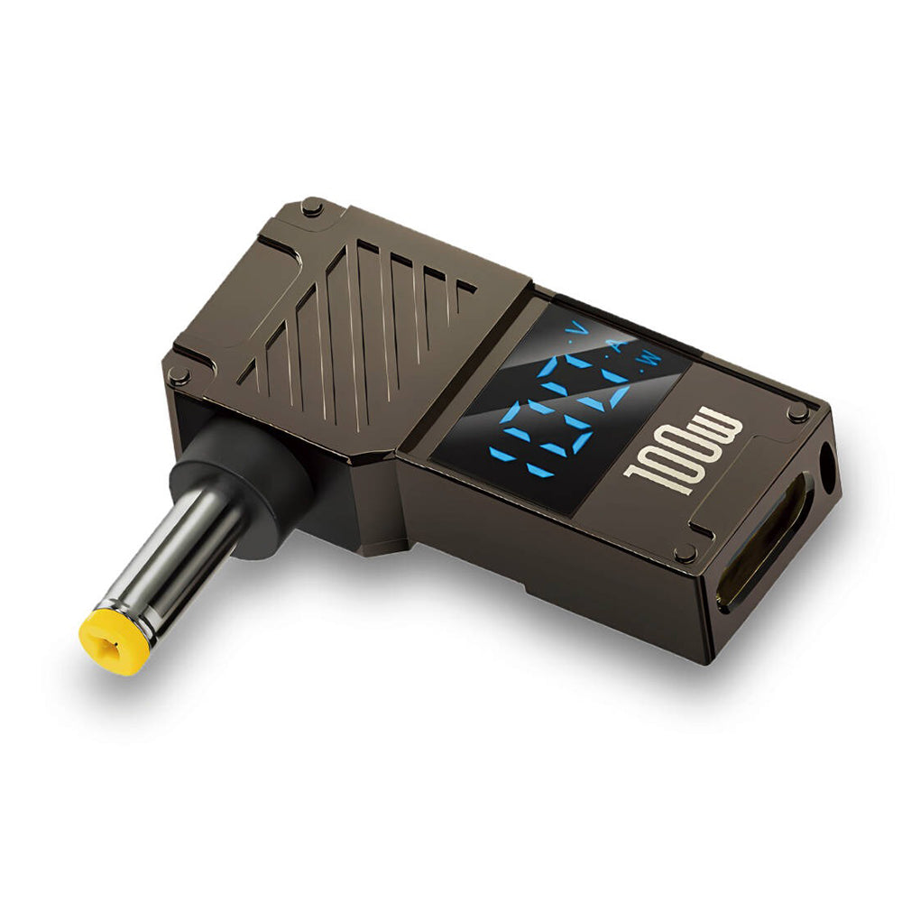 Techsuit LaptopPlugX A22 -latausadapteri, DC - USB-C, Harmaa