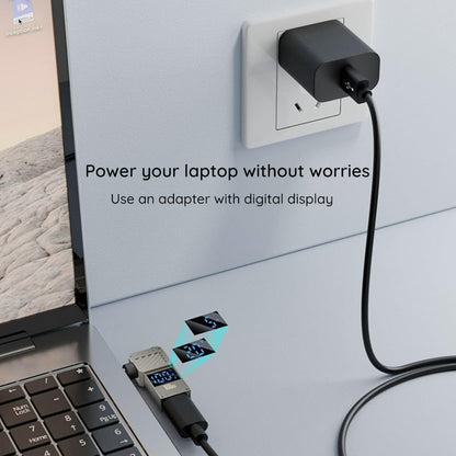 Techsuit LaptopPlugX A22 -latausadapteri, DC - USB-C, Harmaa
