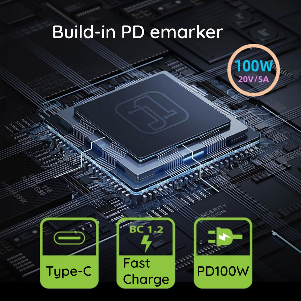 Techsuit LaptopPlugX A22 -latausadapteri, DC - USB-C, Harmaa
