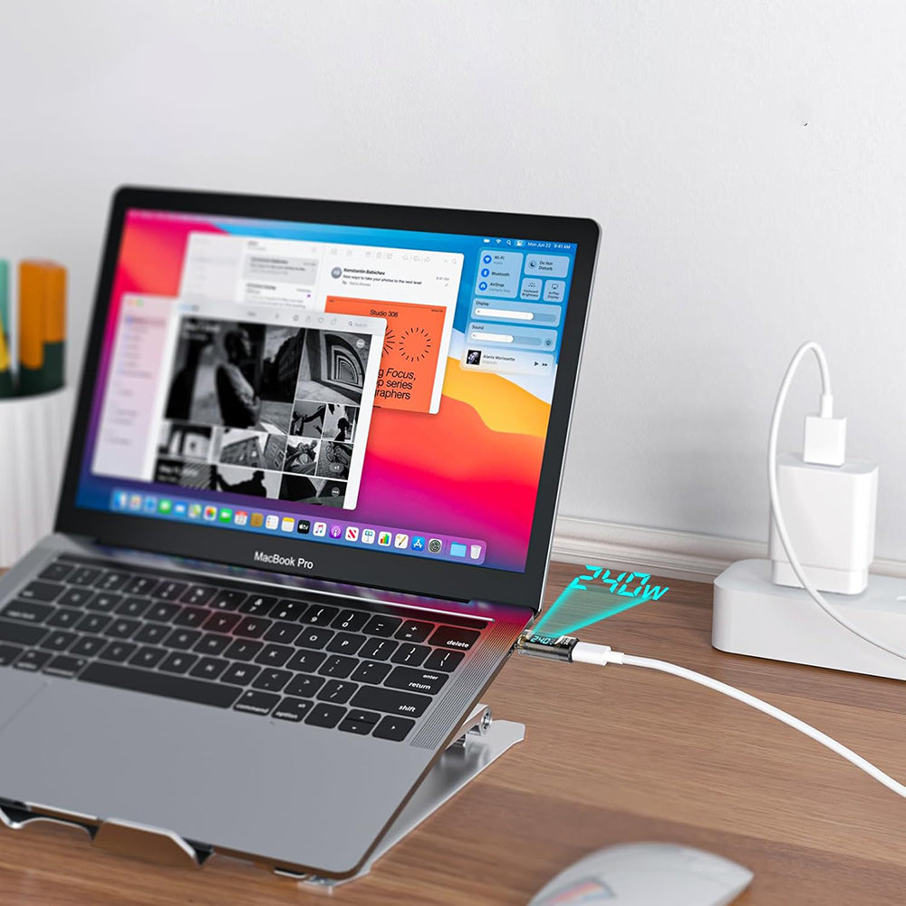 Adaptori Media Techsuit A23, USB-C, Harmaa