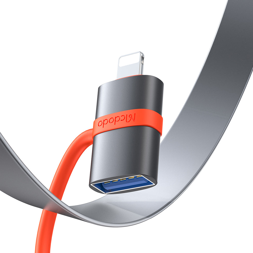 OTG-sovitin Lightning - USB-A McDodo OT-2600, Harmaa