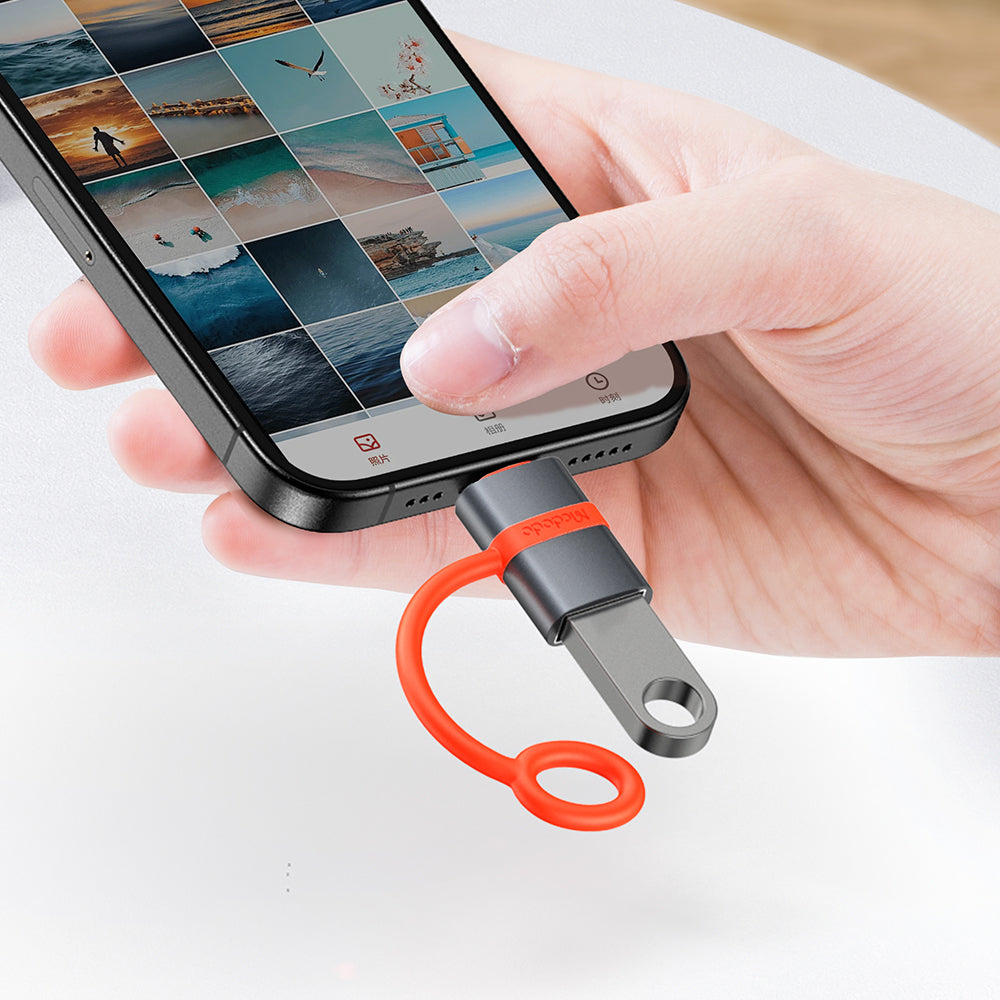 OTG-sovitin Lightning - USB-A McDodo OT-2600, Harmaa