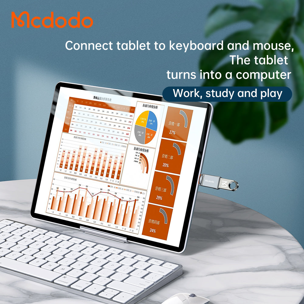 OTG-sovitin Lightning - USB-A McDodo OT-8600, Harmaa