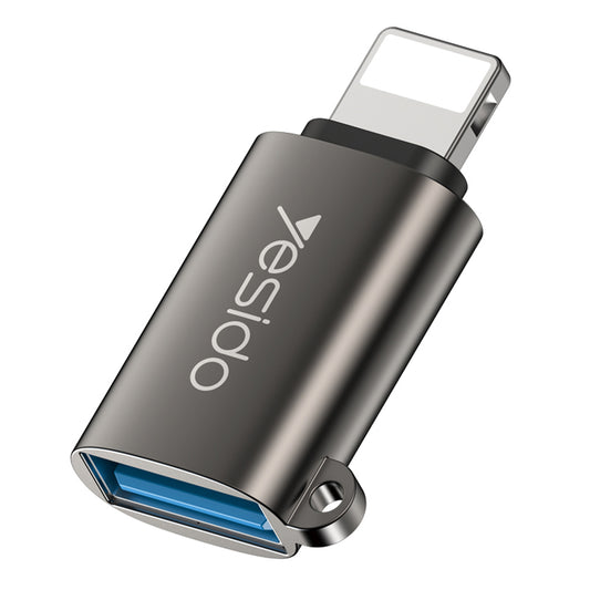 OTG Lightning - USB-A Yesido GS14 -sovitin, Musta