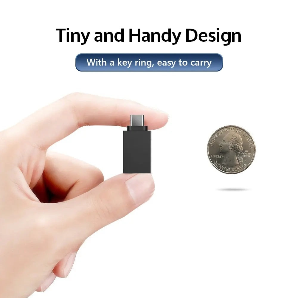 OTG-sovitin microUSB / USB-C - USB-A Techsuit A13 DuoVoltX, Harmaa, 2 kappaleen setti