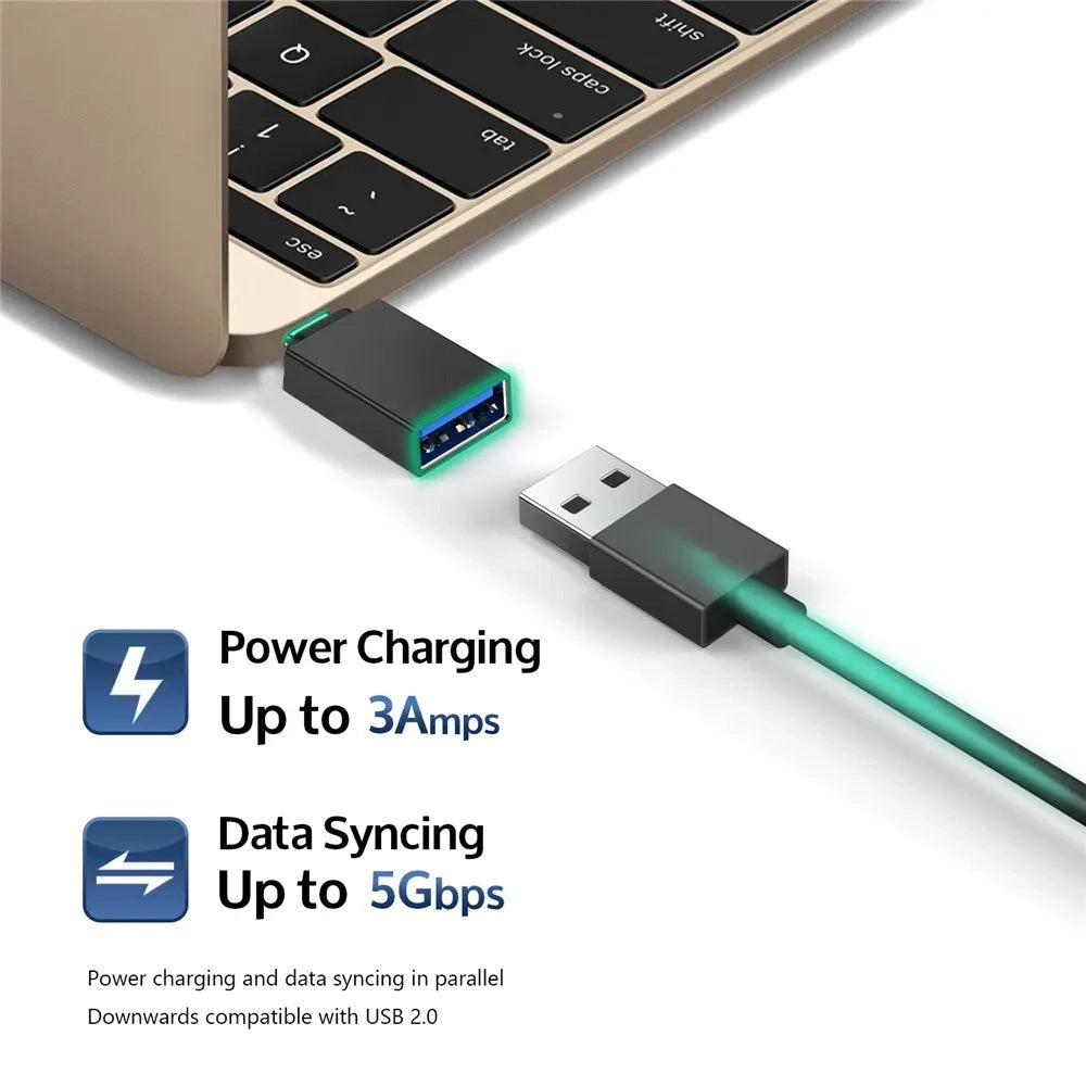 OTG-sovitin microUSB / USB-C - USB-A Techsuit A13 DuoVoltX, Harmaa, 2 kappaleen setti