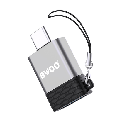 OTG USB-A - USB-C Adapter BWOO BZ-35, Gray