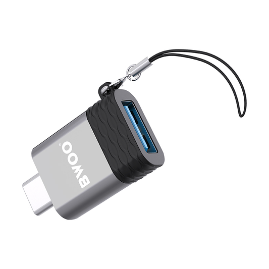OTG USB-A - USB-C -sovitin BWOO BZ-35, Harmaa