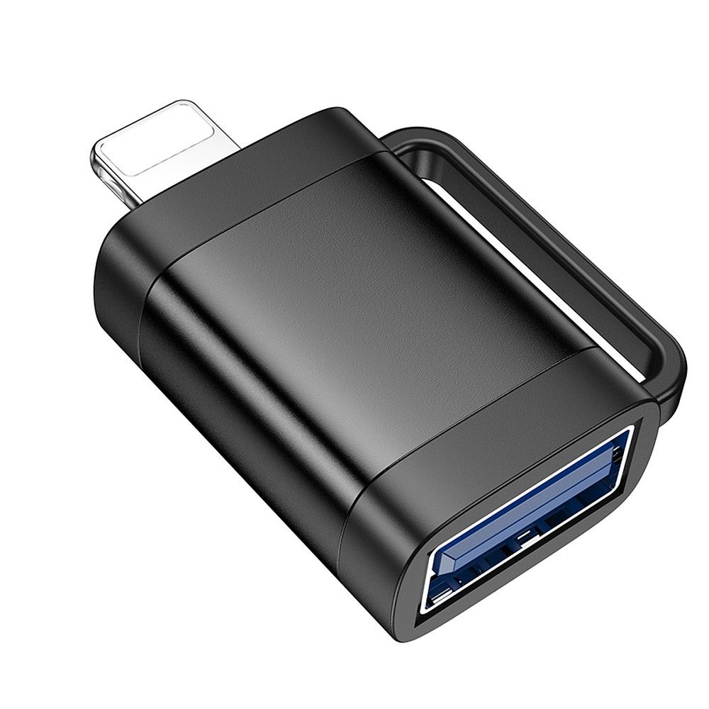 OTG-sovitin Lightning - USB-A HOCO UA31A, Musta