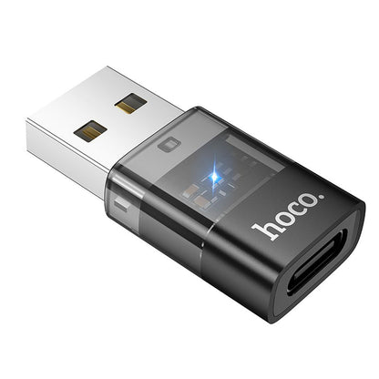 USB-C - USB-A HOCO UA36C -datan ja latauksen sovitin, Musta