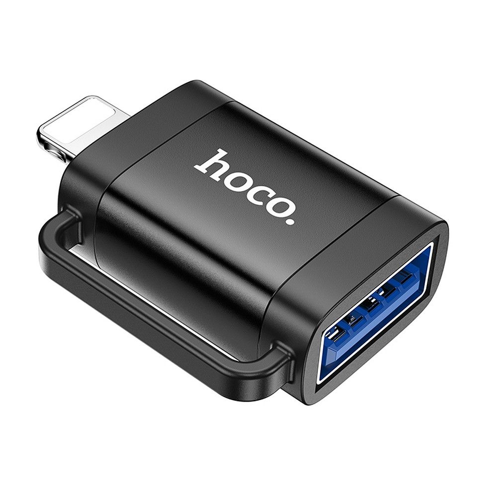 OTG-sovitin Lightning - USB-A HOCO UA31A, Musta