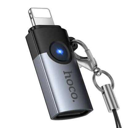 USB-C - Lightning -tietojen ja latauksen sovitin HOCO UA46A, harmaa