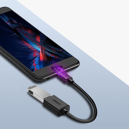 USB-C USB-A OTG-sovitin UGREEN US154, musta 
