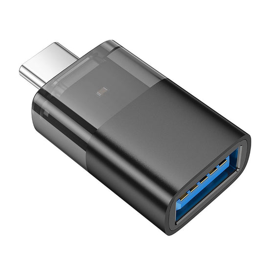 OTG-sovitin USB-C - USB-A HOCO UA36B, Musta