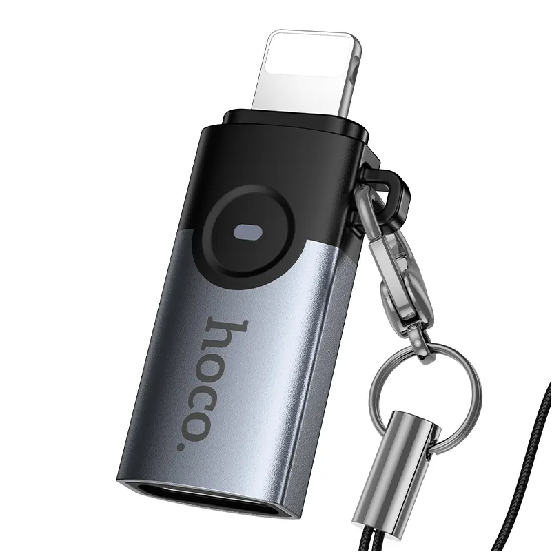 USB-C - Lightning -tietojen ja latauksen sovitin HOCO UA46A, harmaa