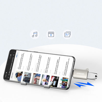 OTG-sovitin USB-C - USB-A Joyroom S-H151, Hopea