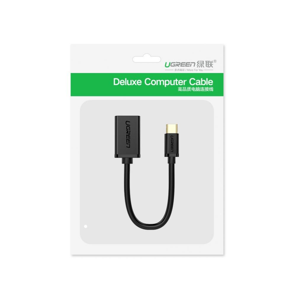 USB-C USB-A OTG-sovitin UGREEN US154, musta 