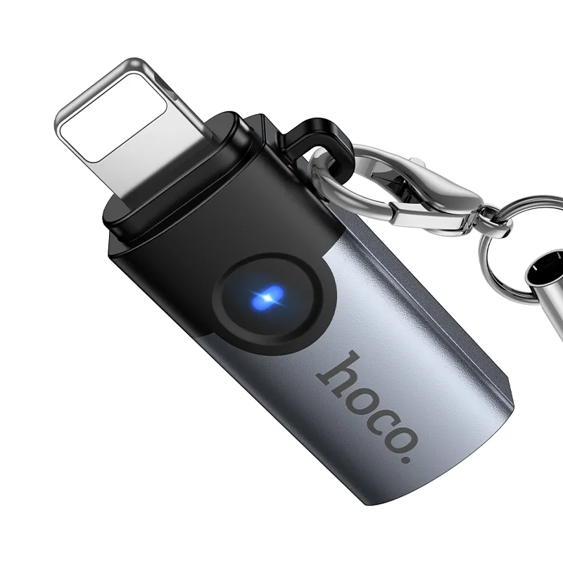 USB-C - Lightning -tietojen ja latauksen sovitin HOCO UA46A, harmaa