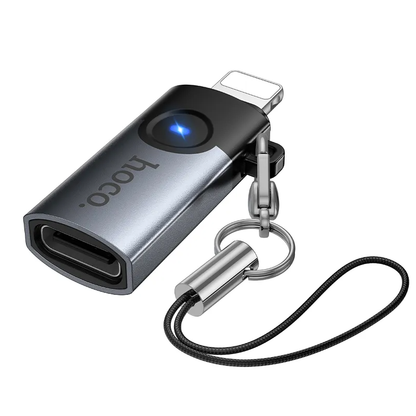 USB-C - Lightning -tietojen ja latauksen sovitin HOCO UA46A, harmaa