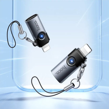 USB-C - Lightning -tietojen ja latauksen sovitin HOCO UA46A, harmaa