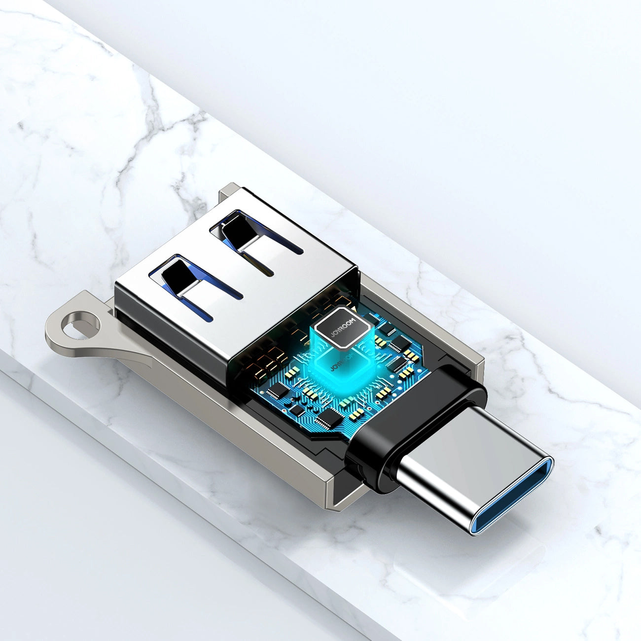 OTG-sovitin USB-C - USB-A Joyroom S-H151, Hopea