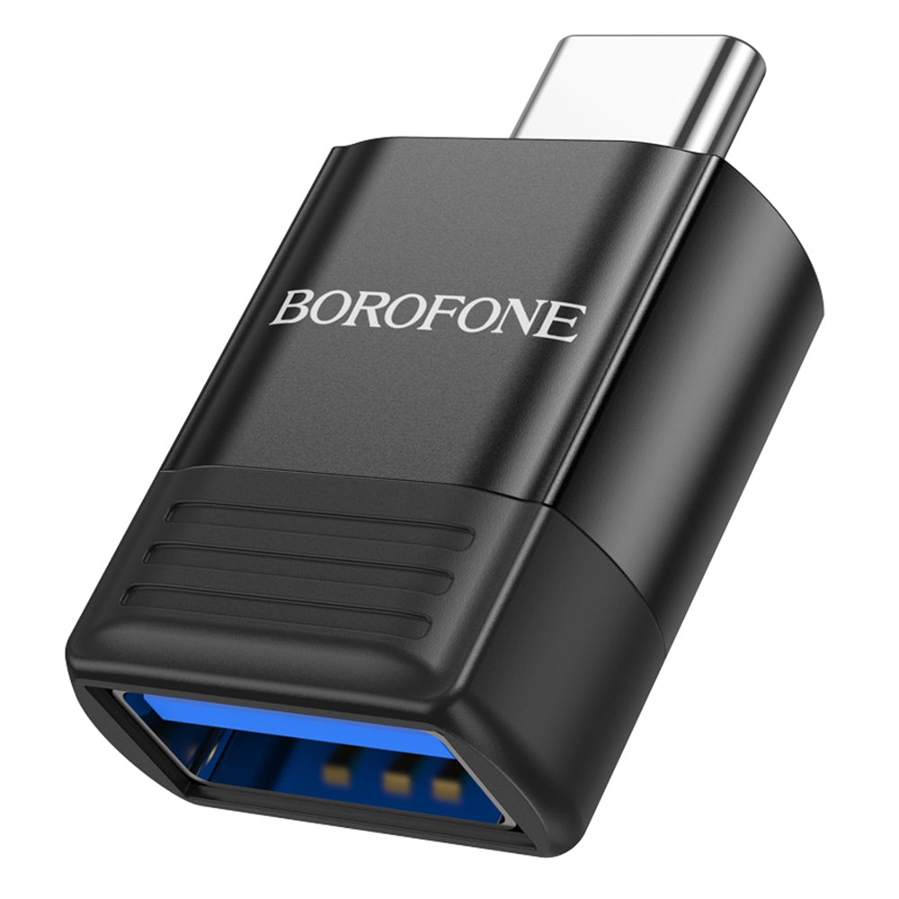 OTG USB-C - USB-A -adapteri Borofone BV18, Musta