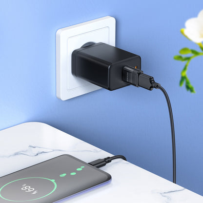 OTG USB-C - USB-A -adapteri Borofone BV18, Musta