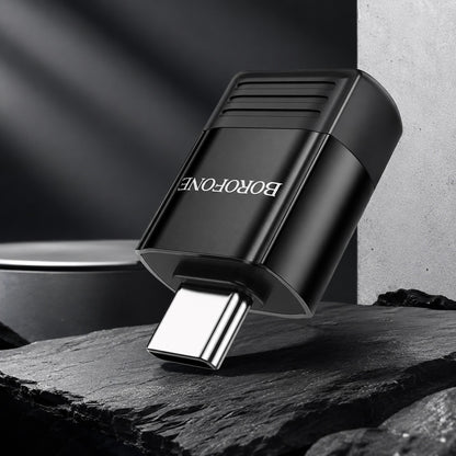 OTG USB-C - USB-A -adapteri Borofone BV18, Musta